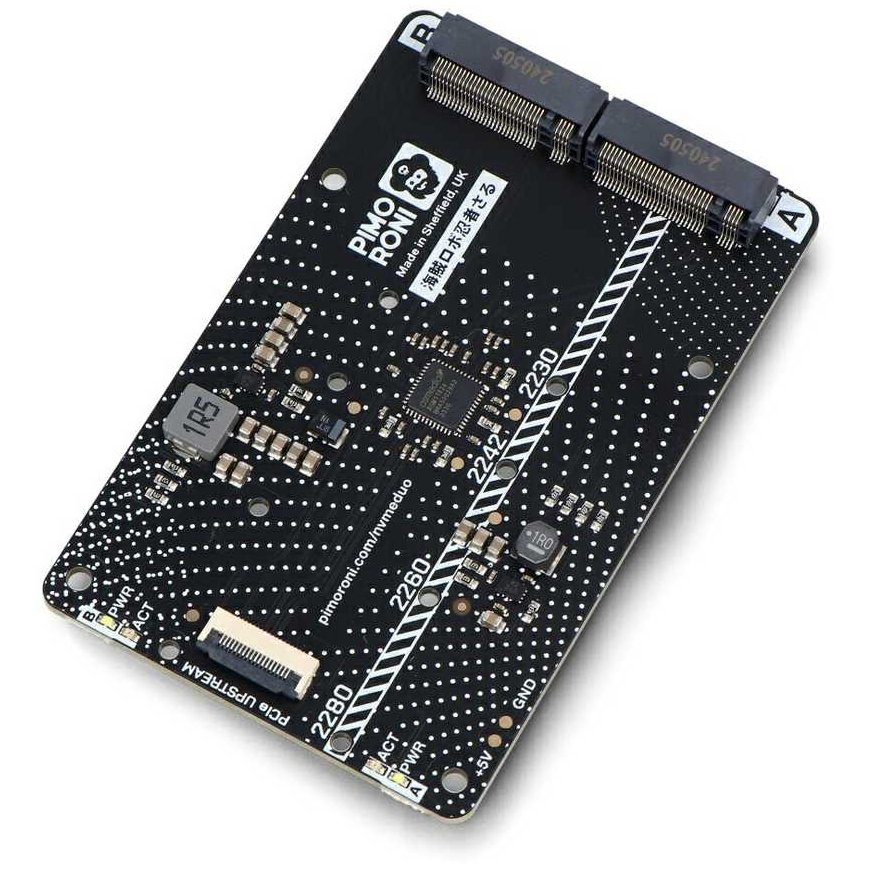 NVMe Base Duo expansion board - designed for Raspberry Pi 5 - Pimoroni PIM704