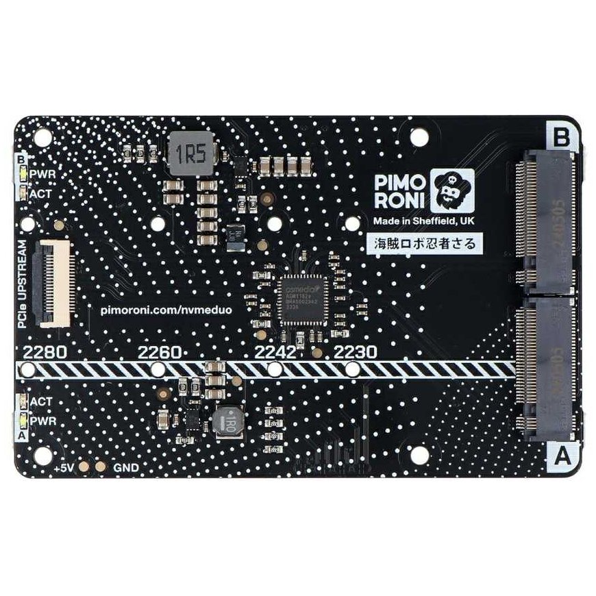 NVMe Base Duo paplašināšanas plate – paredzēta Raspberry Pi 5 – Pimoroni PIM704 – 2