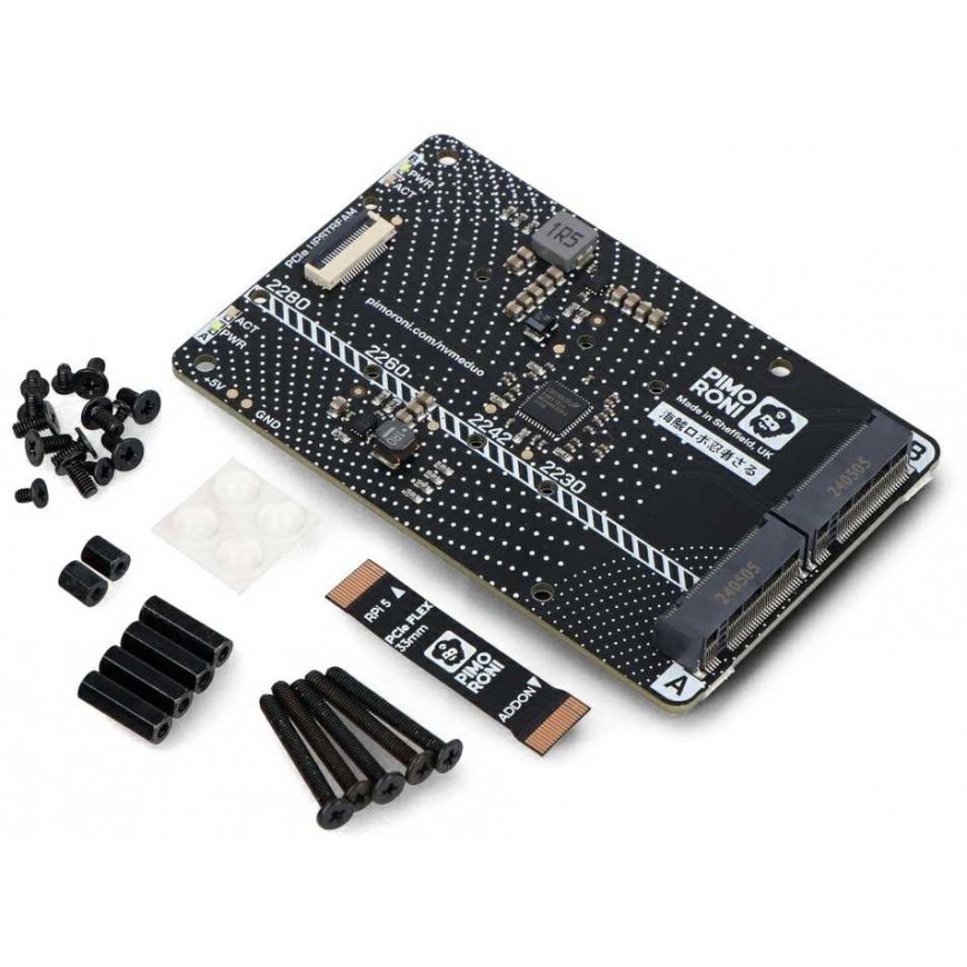 NVMe Base Duo expansion board - designed for Raspberry Pi 5 - Pimoroni PIM704 – 4
