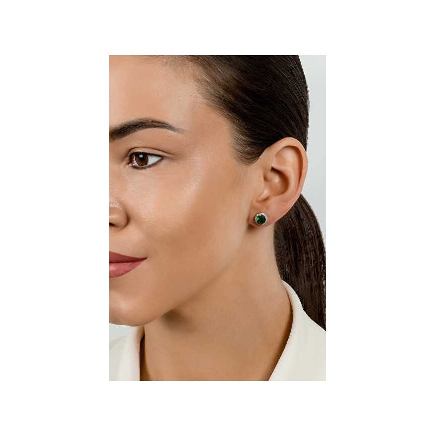 Brilio Silver Shiny silver earrings with zirconia EA601WG