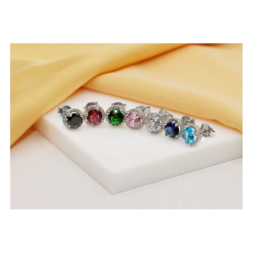 Brilio Silver Shiny silver earrings with zirconia EA601WG – 3