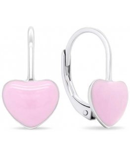 Brilio Silver Beautiful silver earrings Heart EA445WP