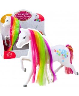 Игрушка Lean Toys Сказочный пони с гривой в цветах радуги