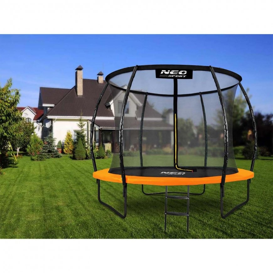 Profiled garden trampoline 8 feet / 252 cm with internal Neo-Sport net – 3