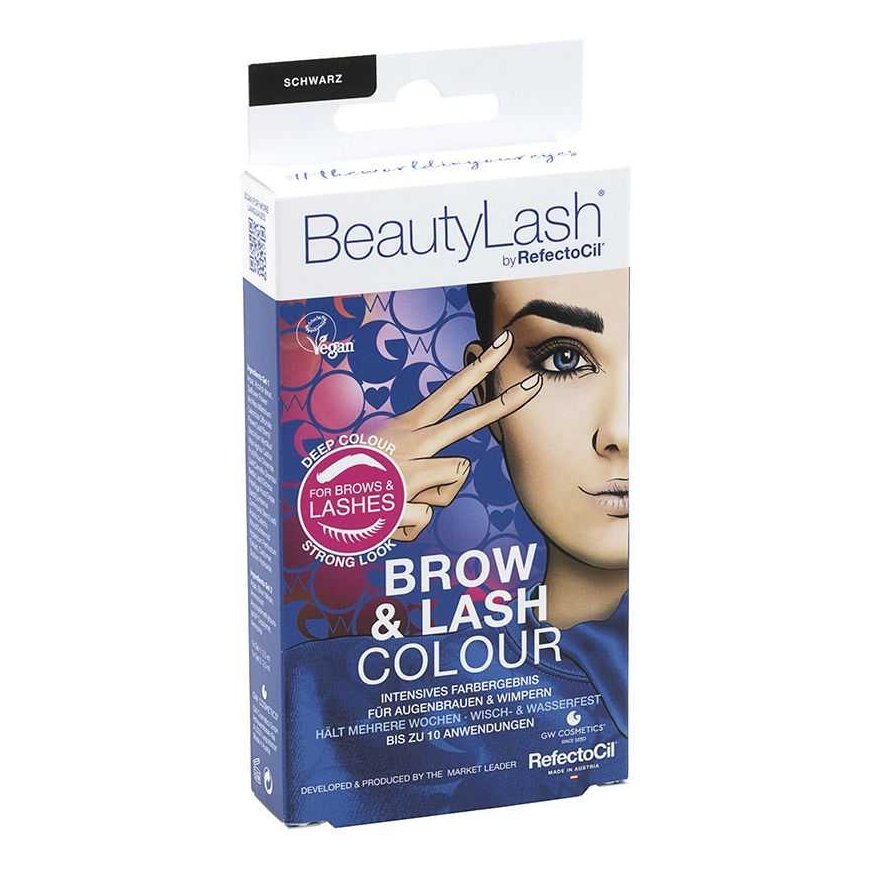 Refectocil BEAUTYLASH BROW & LASH COLOUR eyebrow and eyelash tint kit Black 1 unit