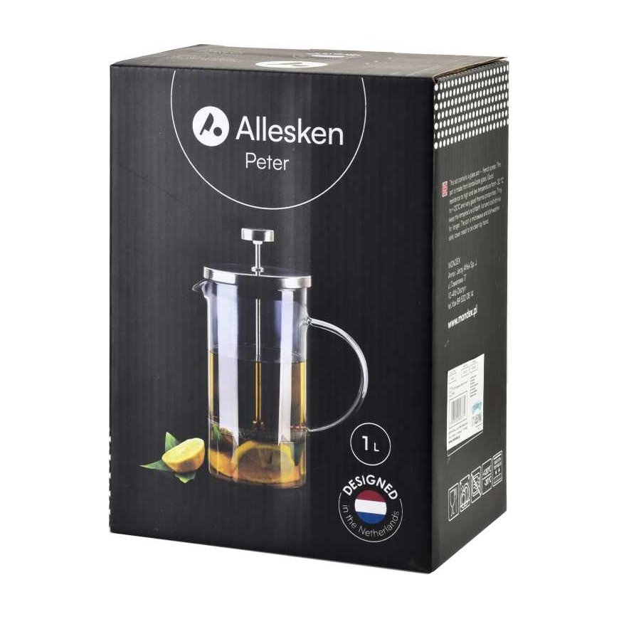 Lumarko Allesken PETER ąsotis su stūmokliu prancūziškas presas 1000ml 10,5x17xh20,5cm – 3