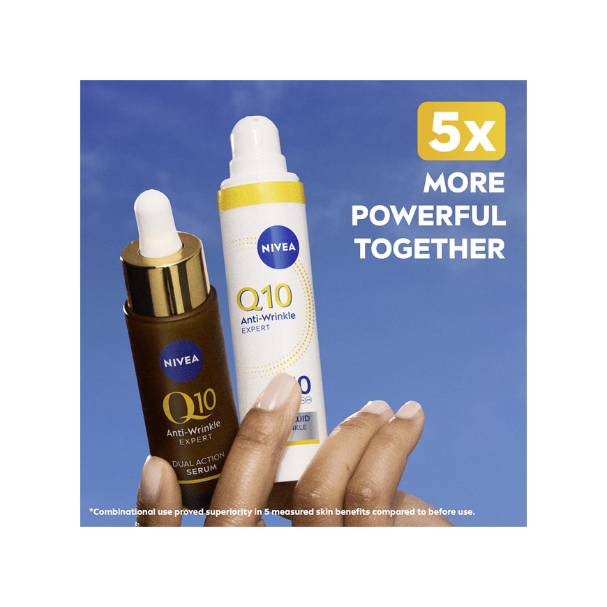 «Nivea Q10 Антивозрастной Эксперт Дневной УФ Флюид» SPF 50 – Дневной флюид для лица – 40 мл – 4