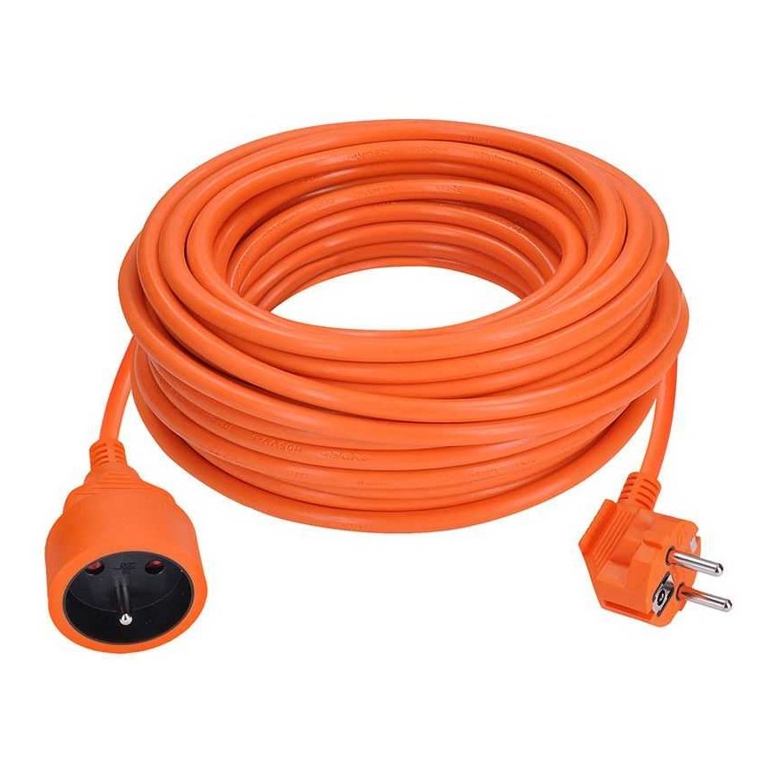 Solight prailginimo kaabel - ühendus, 1 pesa, 20m, 3 x 1,5mm2, oranž – 2