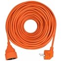 Solight prailginimo kaabel - ühendus, 1 pesa, 20m, 3 x 1,5mm2, oranž