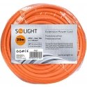 Solight extension cable - connector, 1 socket, 20m, 3 x 1.5mm2, orange