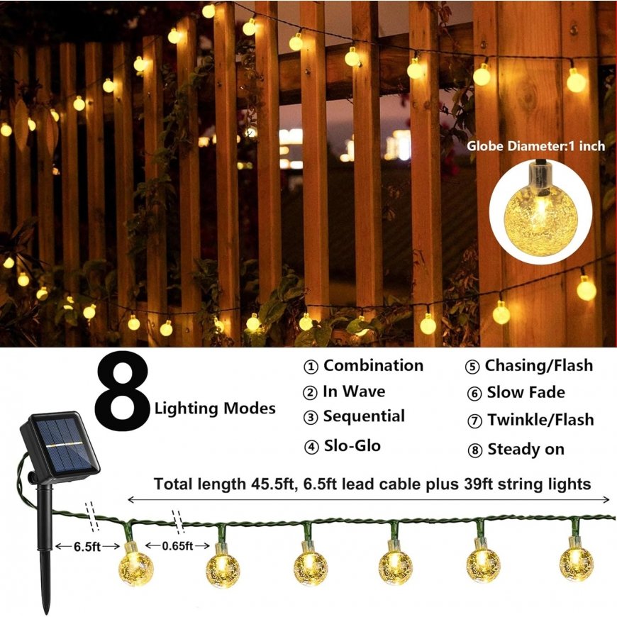 Elight Dārza Dekors Saules IP65 LED stikla bumbiņas (1cm) stila – 5