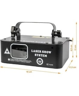 LIGHT4ME RGB GEOMETRINEN LASER 500mW Projektori