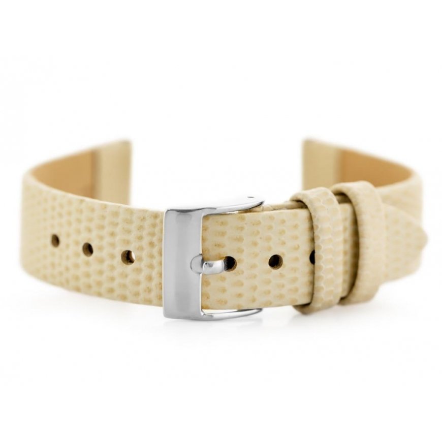Pacific W107 leather watch strap - sand color / width 18 mm