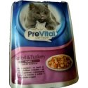 PREVITAL Turcija un truša gaļa želejā - mitrā kaķu barība - 100g PREVITAL Turcija un truša gaļa želejā - mitrā kaķu barība - 100g
