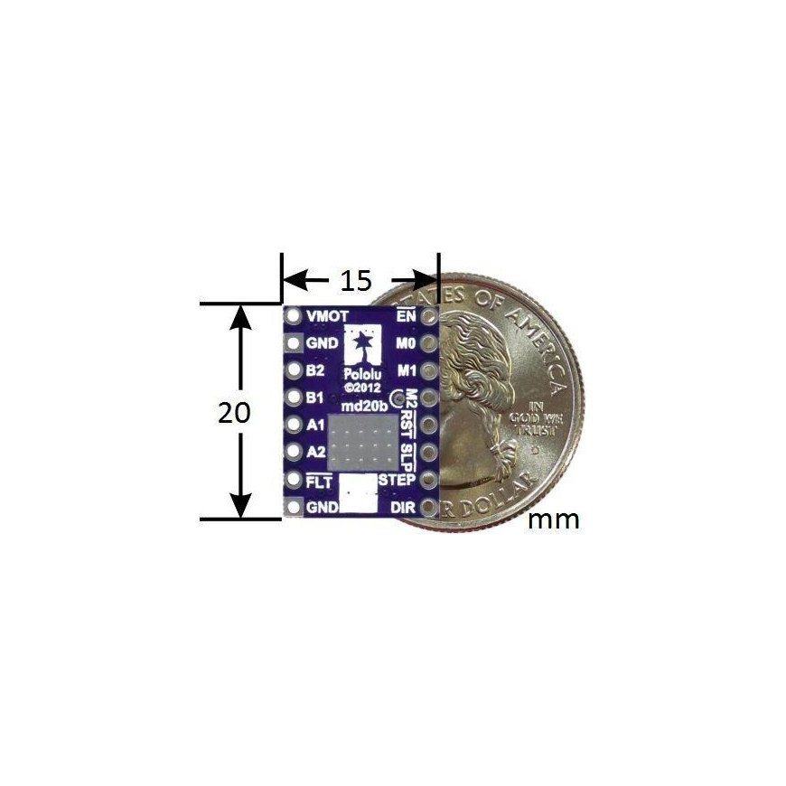 DRV8825, stepper motor driver 45V/2.2A, Pololu 2133 – 5