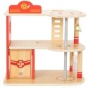 Viga Toys VIGA koka garāžas ugunsdzēsēju komplekts no 14 daļām Viga Toys VIGA koka garāžas ugunsdzēsēju komplekts no 14 daļām
