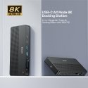 UNITEK D1104A01 sülearvuti dokk ja pordireplikaator Juhtmega ühendatud USB4 Must