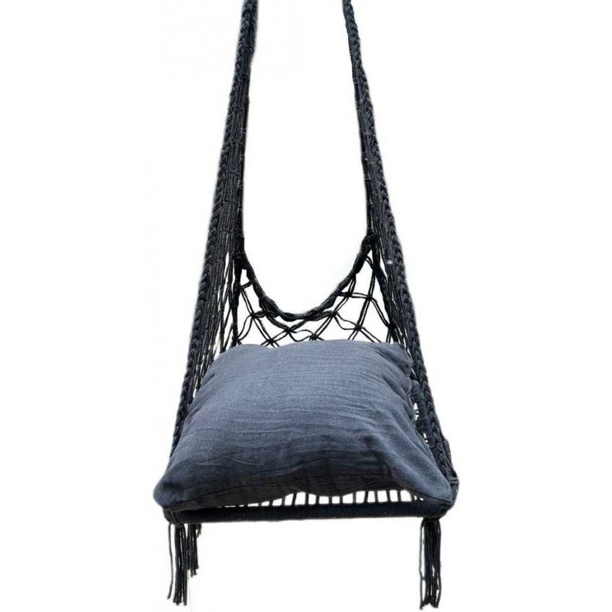 Saska Garden OPENWORK HAMMOCK CHAIR 60x60x115cm WITH DARK GRAY CUSHION