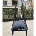 Saska Garden OPENWORK HAMMOCK CHAIR 60x60x115cm WITH DARK GRAY CUSHION Saska Garden OPENWORK HAMMOCK CHAIR 60x60x115cm WITH DARK GRAY CUSHION
