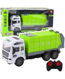 Lean Toys Remote Controlled RC Garbage Truck for Kids