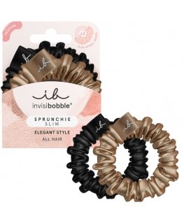 invisibobble Sprunchie Slim – True Golden Juuste tarvik Juukselint 2 tk