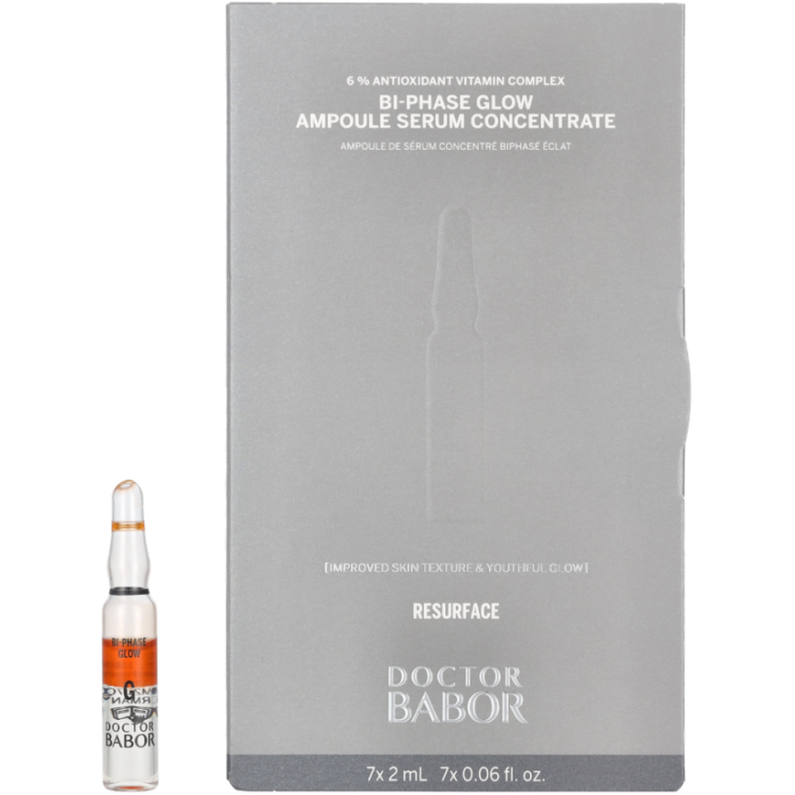 BABOR Divfāzu mirdzuma sniedzošās ampulas. Glow Bi-Phase Ampoule Serum Concentrate