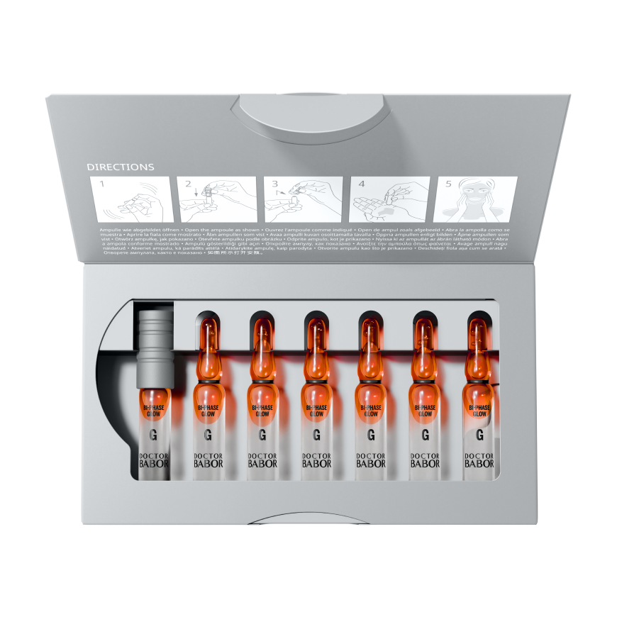 BABOR Divfāzu mirdzuma sniedzošās ampulas. Glow Bi-Phase Ampoule Serum Concentrate – 5