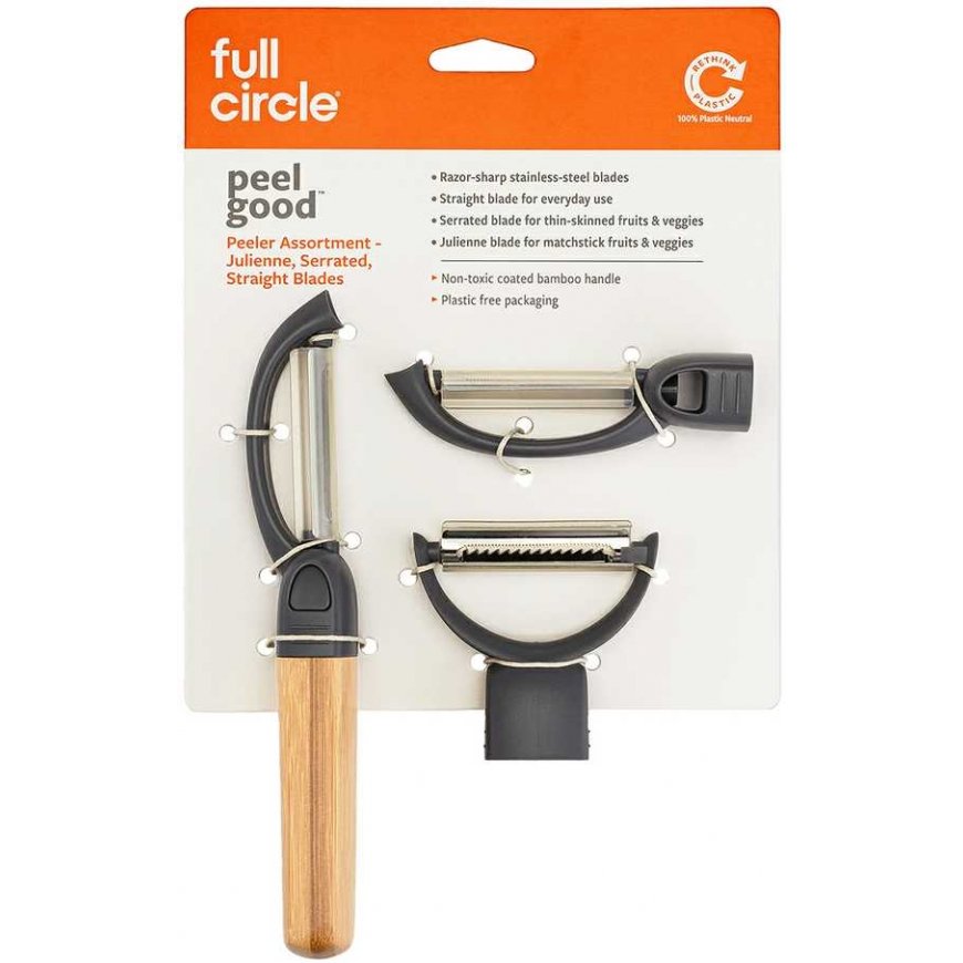 "Full Circle" vegetable peeler with 3 interchangeable blades – 3