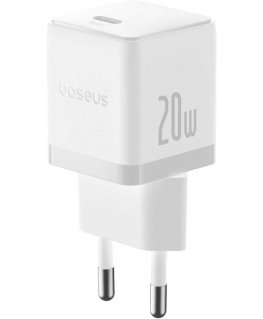 Baseus Wall Charger Palm 20W USB-C QC3.0 PD3.0 with 1m USB-C Cable, White