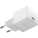 Baseus Seinälaite Palm 20W USB-C QC3.0 PD3.0 USB-C-kaapelilla 1m, valkoinen Baseus Seinälaite Palm 20W USB-C QC3.0 PD3.0 USB-C-kaapelilla 1m, valkoinen