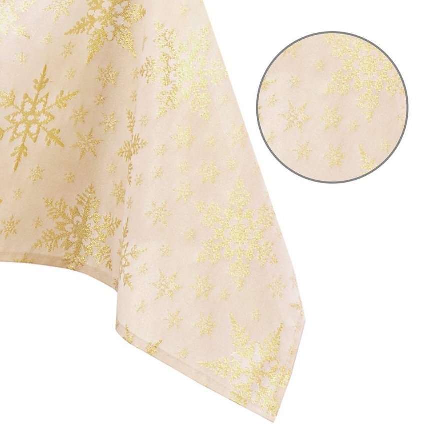 AmeliaHome TCLOTH/AH/БЕЛЫЙ РОЖДЕСТВЕНСКИЙ/НМД/ЗОЛОТО/140X400 – 2