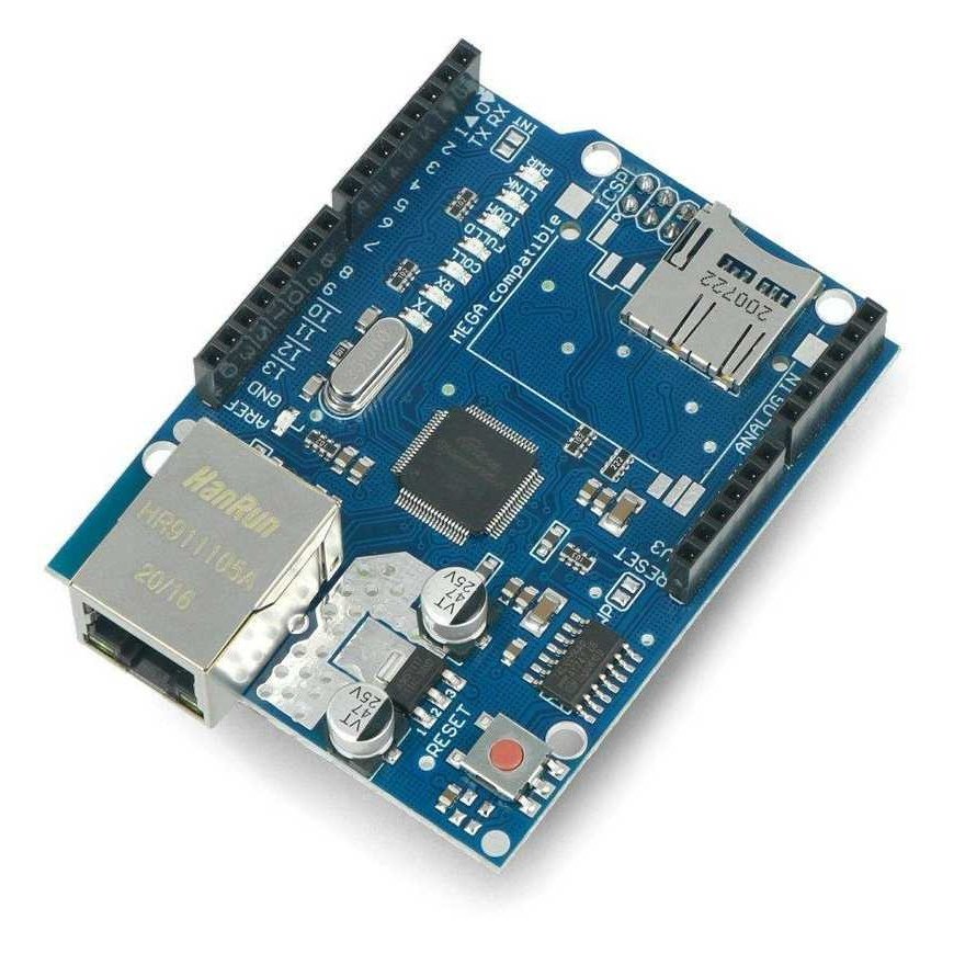 Oem Ethernet -lisäosa W5100, suunniteltu Arduinoa varten, Micro SD -kortinlukijalla varustettuna