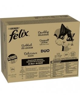 PURINA Felix Fantastic Duo Mix Kaimo - drėgnas kačių maistas - 120x85g