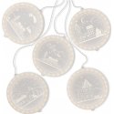AmeliaHome Led Vitražas AH KALĖDŲMIESTE APVALUS KOMPLEKTAS 5 VNT. AmeliaHome Led Vitražas AH KALĖDŲMIESTE APVALUS KOMPLEKTAS 5 VNT.