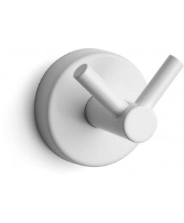 Double towel hook Captain UNO 12 02 66, white matte
