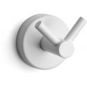 Double towel hook Captain UNO 12 02 66, white matte Double towel hook Captain UNO 12 02 66, white matte