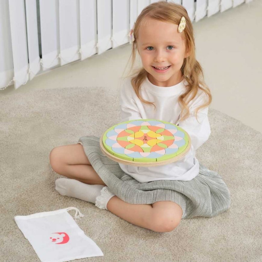 Klasikinis Pasaulis Pastelinės Mandala Montessori Dėlionės Mozaikos Gėlės – 2