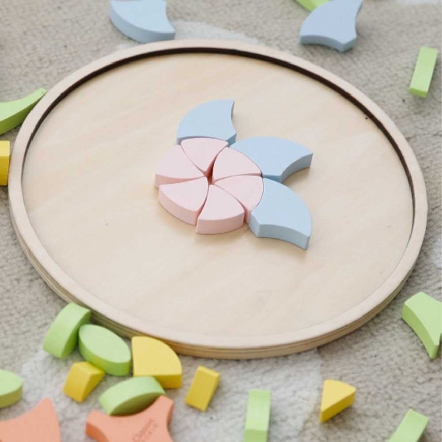 Klassikaline Maailm KLASIKALINE MAAILM Pastelsed Mandala Montessori Pusled Mozaikud Lilled – 3