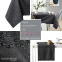 Tablecloth Vesta graphite pressed modern 100x100 AmeliaHome Tablecloth Vesta graphite pressed modern 100x100 AmeliaHome