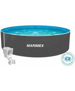 Marimex baseins Orlando 4,57x1,07 m - Pelēks, baseins, folija, skimmer (10303044)