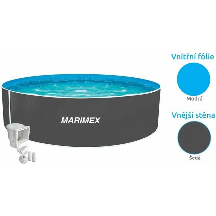 Marimex baseinas Orlando 4,57x1,07 m - Pilkas, baseinas, folija, skimeris (10303044) – 3