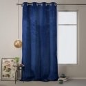 Naktinė užuolaida su žiedais AmeliaHome VELVET 140X270 cm, 1 vnt., spalva: tamsiai mėlyna
