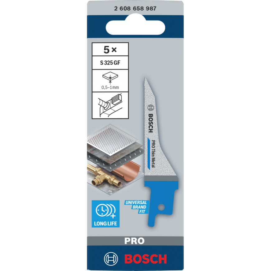 BOSCH KÄÄRPIKETT PRO ÕHENDA METALL S325GF 1,25 x 7 x 85mm /5tk.