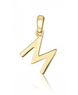 JVD Minimalist gold-plated letter 'M' pendant SVLP0948XH2GO0M
