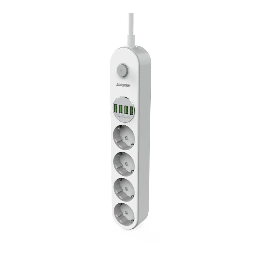 Energizer EPB2500W00EU power extension 2 m 4 AC outlet(s) Indoor White – 2