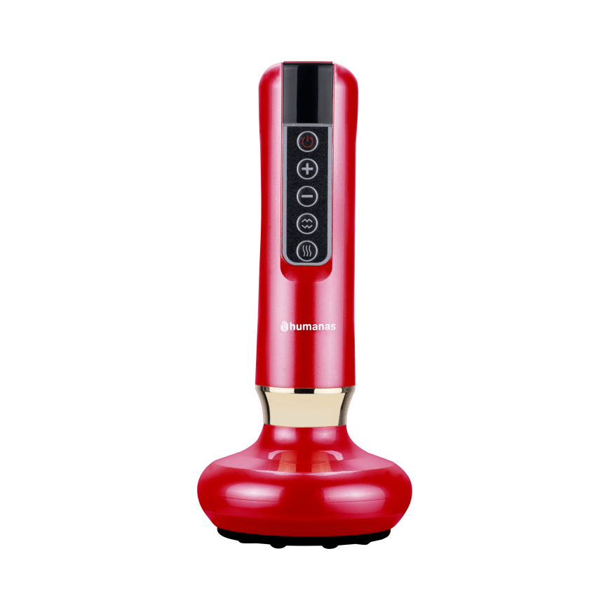 Humanas DermaSmooth Anticellulite Massager with Chinese Cupping Device Function - Red