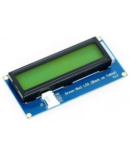Seeed Studio Grove, 2x16 character LCD display with backlight (black on yellow)