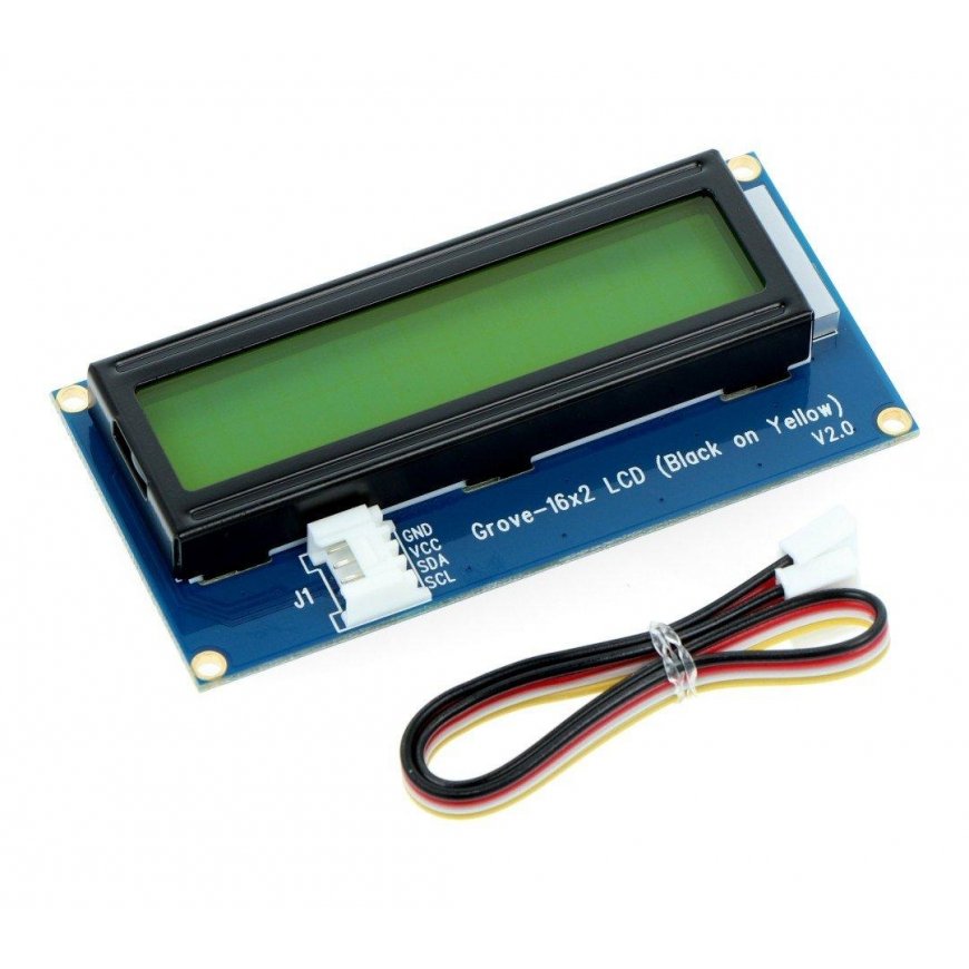 Seeed Studio Grove, 2x16 character LCD display with backlight (black on yellow) – 3