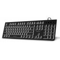 EVOLVEO keyboard K1010, silent, wired USB, backlight, CZ+SK, black EVOLVEO keyboard K1010, silent, wired USB, backlight, CZ+SK, black