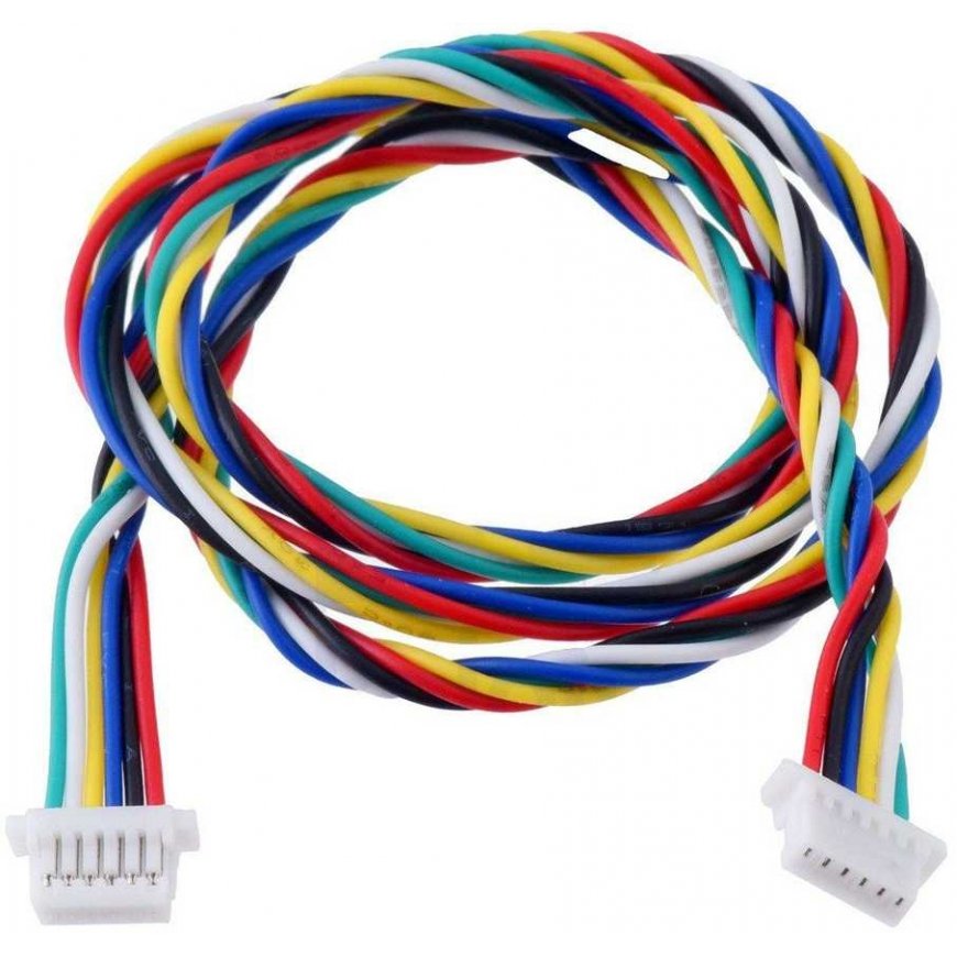 6 kontaktų lizdas-lizdas JST SH stiliaus laidas 40cm, Pololu 4768